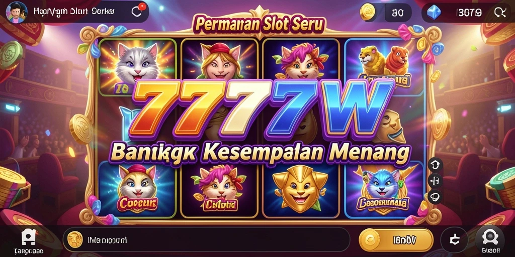 Screenshoot gameplay <strong>7777W</strong> menampilkan gulungan penuh aksi dan grafis memukau.