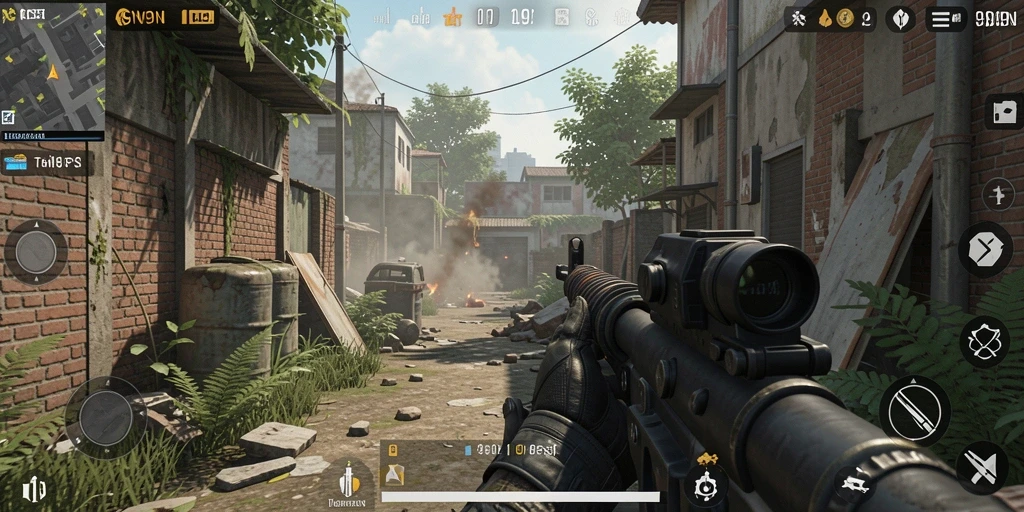 Tampilan gameplay memukau dalam 9N9N dengan aksi mendebarkan.