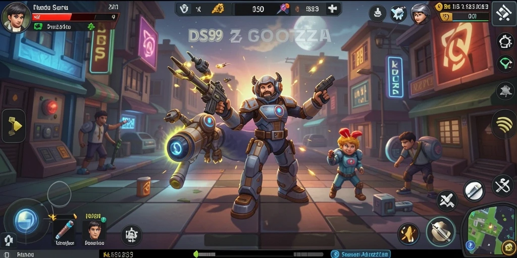 Tampilan gameplay DS99 yang menantang dan menarik.