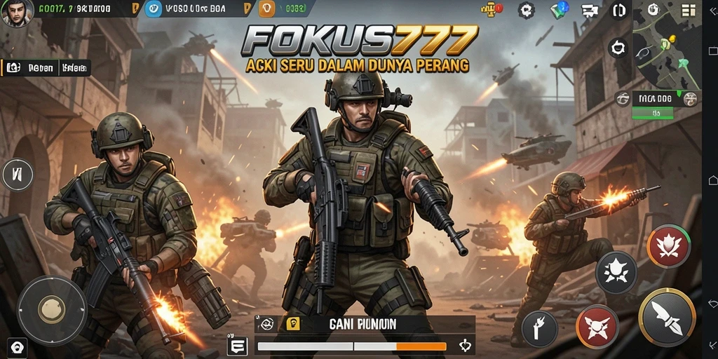 Tangkapan layar dari gameplay FOKUS777 yang menampilkan aksi dinamis.