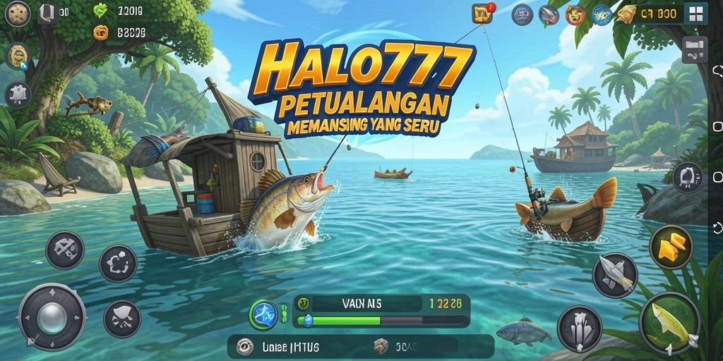 Screenshot gameplay HALO777 yang menunjukkan keseruan memancing.