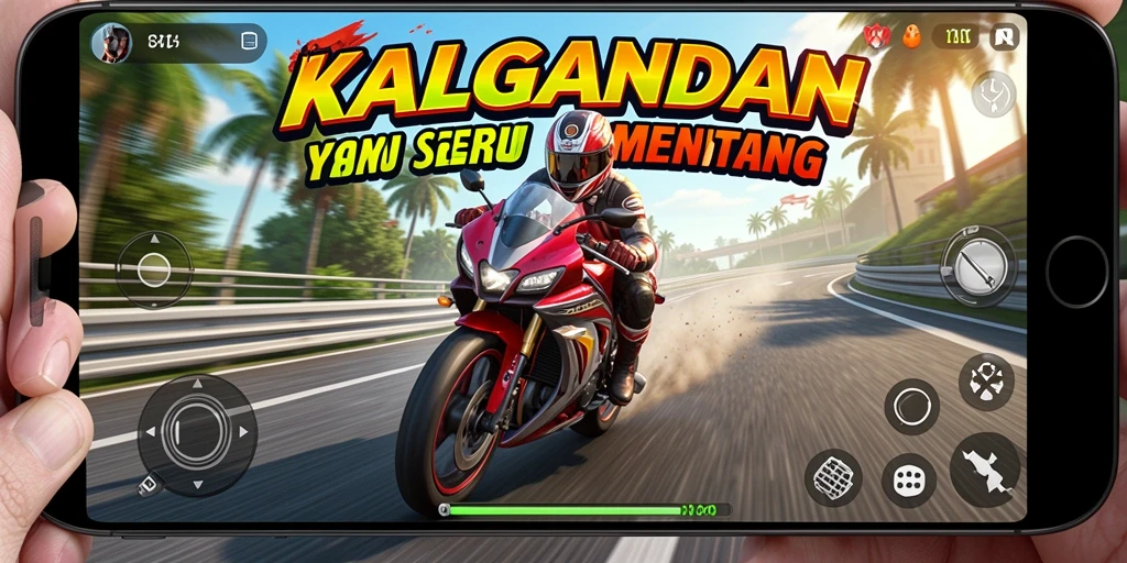 Tampilan balapan motor seru dalam KAGANDAN.
