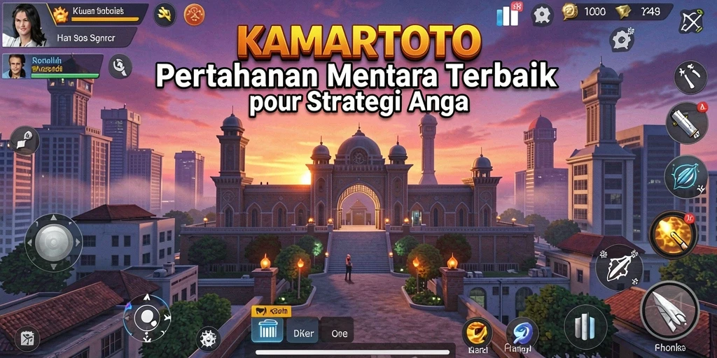 Screenshot gameplay KAMARTOTO dengan menara pertahanan yang dinamis.