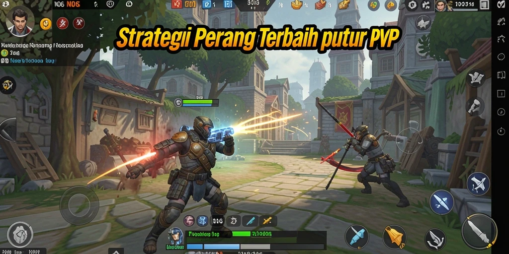 Screenshot gameplay N06 dengan strategi pertempuran yang intens.