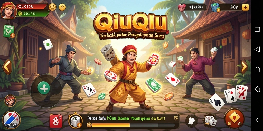 Screenshot menampilkan gameplay seru QiuQiu di OLX128.