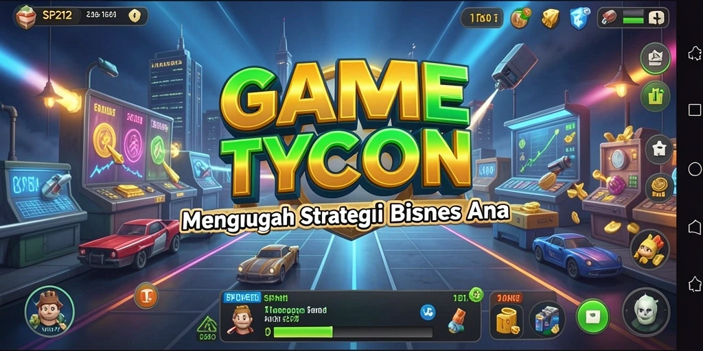 Tampilan utama gameplay SP212 yang menunjukkan pengelolaan bisnis.