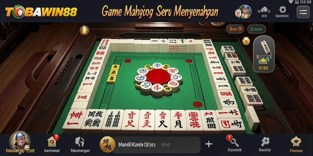 Screenshot gameplay TOBAWIN88 yang menunjukkan keseruan bermain Mahjong.