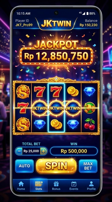 Tampilan antarmuka pengguna jktwin yang intuitif dan menarik.